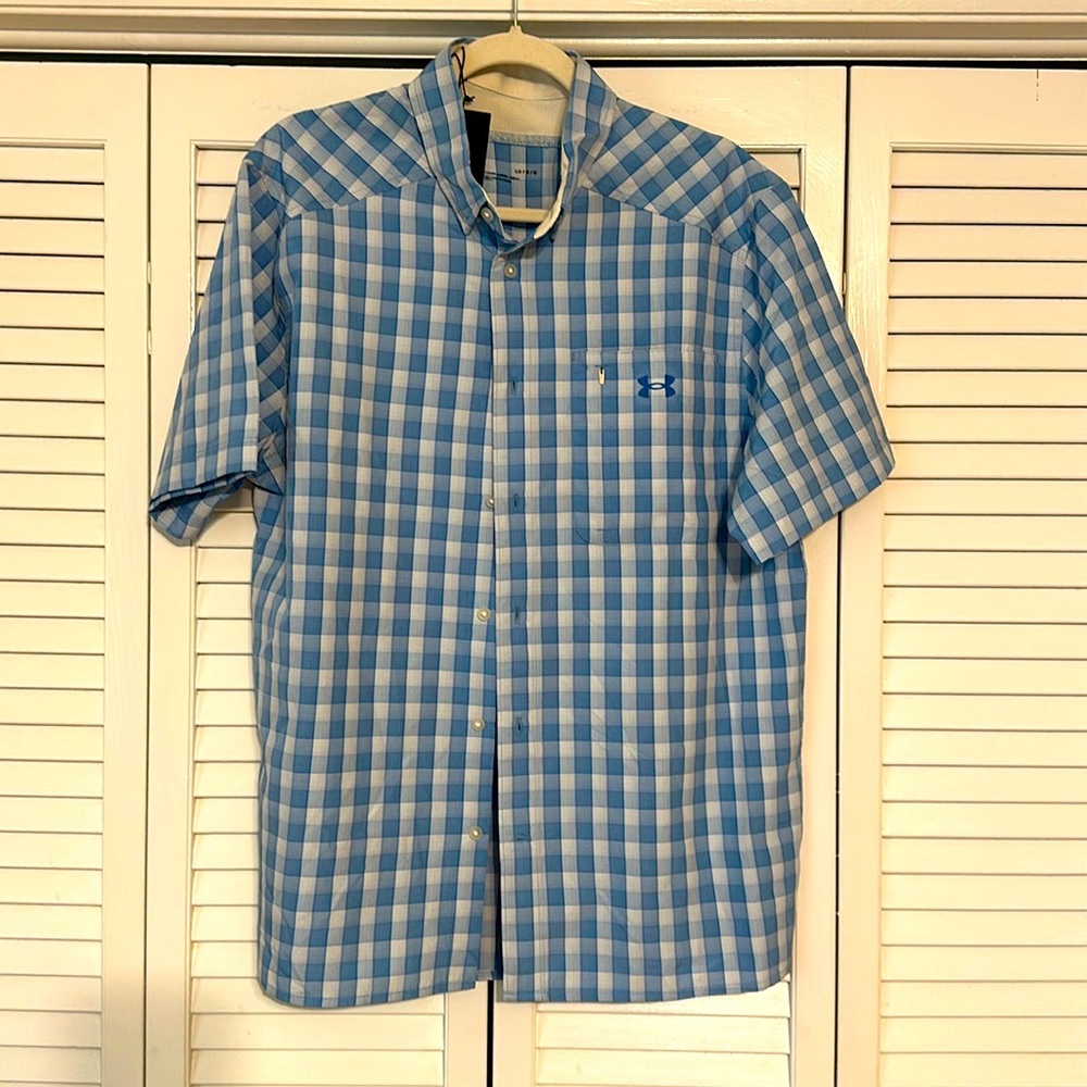 Under Armour fitted drift tide men’s shirt size L nwt